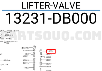 Nissan 13231DB000 LIFTER-VALVE