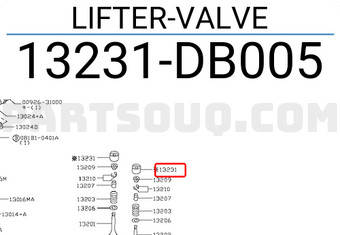 Nissan 13231DB005 LIFTER-VALVE