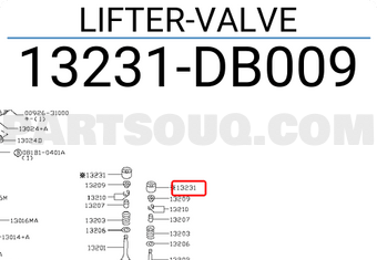 Nissan 13231DB009 LIFTER-VALVE