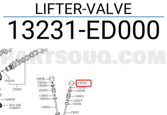 Nissan 13231ED000 LIFTER-VALVE