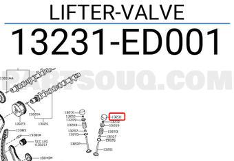 Nissan 13231ED001 LIFTER-VALVE