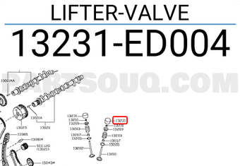 Nissan 13231ED004 LIFTER-VALVE