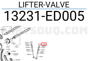 Nissan 13231ED005 LIFTER-VALVE