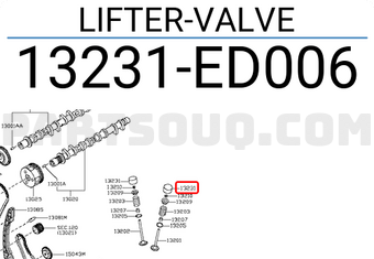 Nissan 13231ED006 LIFTER-VALVE