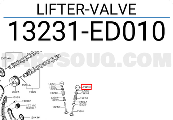 Nissan 13231ED010 LIFTER-VALVE