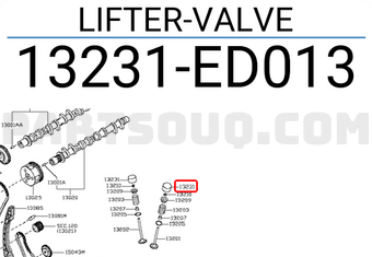 Nissan 13231ED013 LIFTER-VALVE