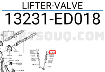 Nissan 13231ED018 LIFTER-VALVE