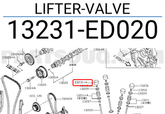Nissan 13231ED020 LIFTER-VALVE