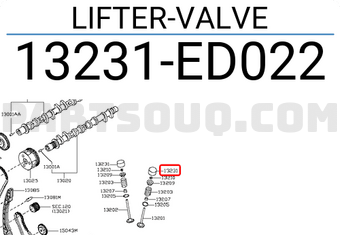 Nissan 13231ED022 LIFTER-VALVE