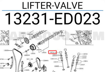 Nissan 13231ED023 LIFTER-VALVE