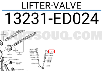 Nissan 13231ED024 LIFTER-VALVE