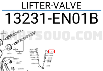 Nissan 13231EN01B LIFTER-VALVE