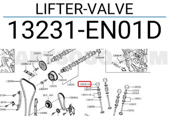 Nissan 13231EN01D LIFTER-VALVE