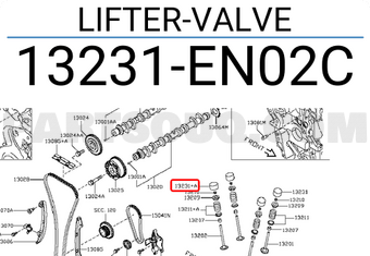 Nissan 13231EN02C LIFTER-VALVE
