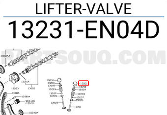 Nissan 13231EN04D LIFTER-VALVE