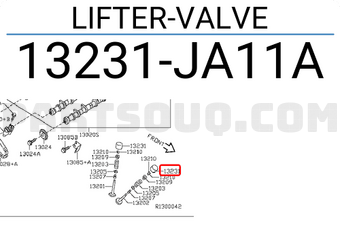 Nissan 13231JA11A LIFTER-VALVE