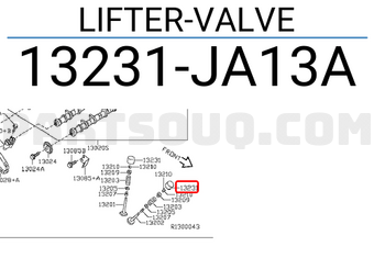 Nissan 13231JA13A LIFTER-VALVE