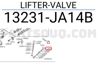 Nissan 13231JA14B LIFTER-VALVE