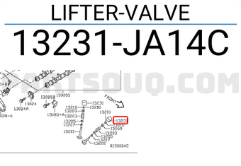 Nissan 13231JA14C LIFTER-VALVE