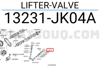 Nissan 13231JK04A LIFTER-VALVE