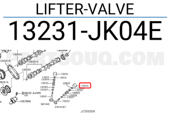 Nissan 13231JK04E LIFTER-VALVE