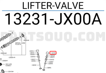Nissan 13231JX00A LIFTER-VALVE