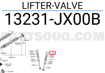 Nissan 13231JX00B LIFTER-VALVE