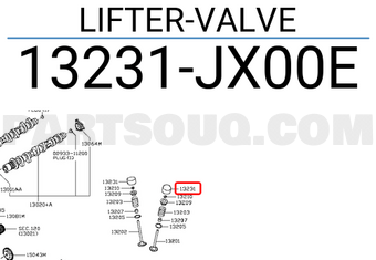Nissan 13231JX00E LIFTER-VALVE