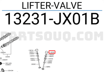 Nissan 13231JX01B LIFTER-VALVE