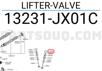 Nissan 13231JX01C LIFTER-VALVE