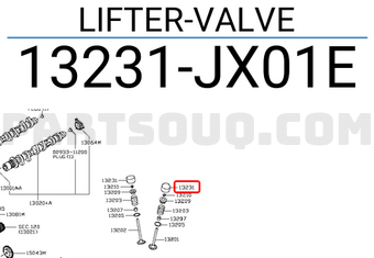 Nissan 13231JX01E LIFTER-VALVE