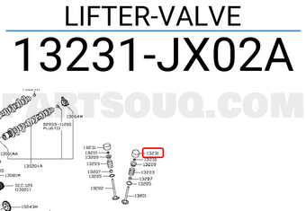 Nissan 13231JX02A LIFTER-VALVE