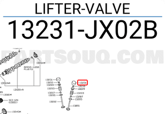 Nissan 13231JX02B LIFTER-VALVE