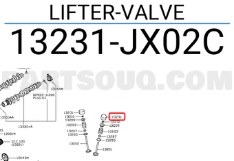 Nissan 13231JX02C LIFTER-VALVE