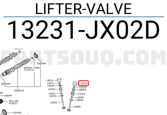 Nissan 13231JX02D LIFTER-VALVE