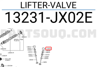 Nissan 13231JX02E LIFTER-VALVE