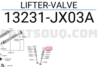 Nissan 13231JX03A LIFTER-VALVE