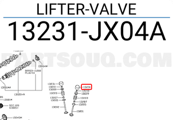 Nissan 13231JX04A LIFTER-VALVE