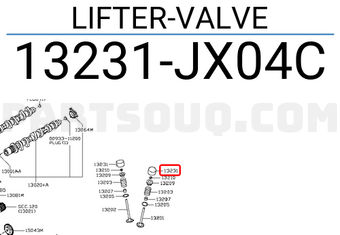 Nissan 13231JX04C LIFTER-VALVE