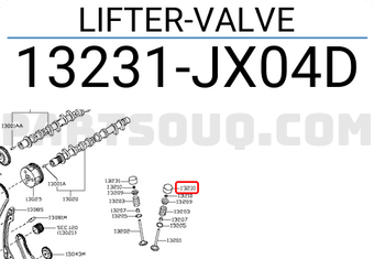 Nissan 13231JX04D LIFTER-VALVE