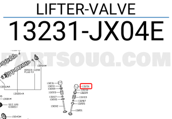 Nissan 13231JX04E LIFTER-VALVE