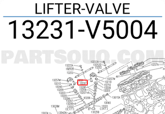 Nissan 13231V5004 LIFTER-VALVE