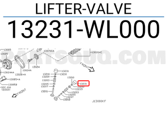 Nissan 13231WL000 LIFTER-VALVE
