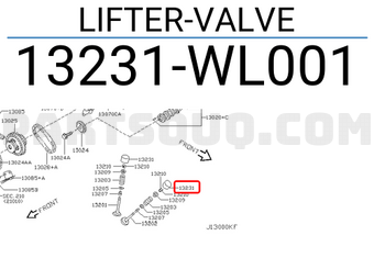 Nissan 13231WL001 LIFTER-VALVE