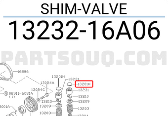 Nissan 1323216A06 SHIM-VALVE