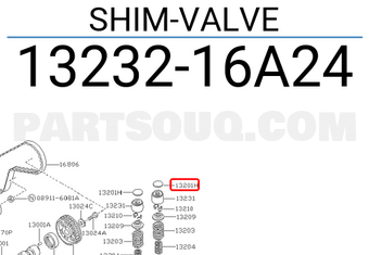 Nissan 1323216A24 SHIM-VALVE