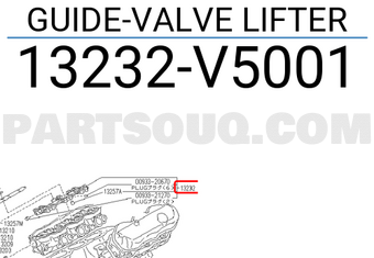 Nissan 13232V5001 GUIDE-VALVE LIFTER