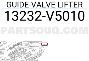 Nissan 13232V5010 GUIDE-VALVE LIFTER