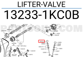 Nissan 132331KC0B LIFTER-VALVE