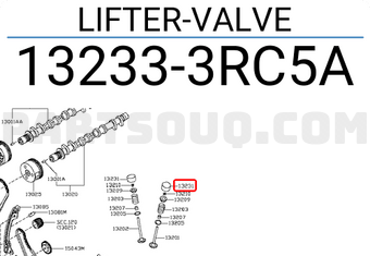Nissan 132333RC5A LIFTER-VALVE